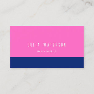 Carte De Visite Bloc couleur gras - rose et bleu, pas de logo