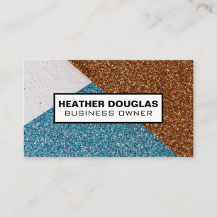 Carte De Visite Bloc de couleur parties scintillant