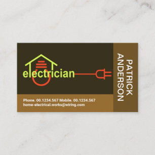 Carte De Visite Blocs créatifs Électricien Câblage à domicile