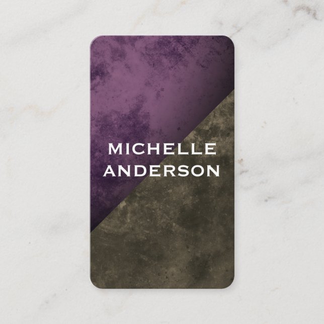 Carte De Visite Blocs de couleurs de texture moderne (Devant)