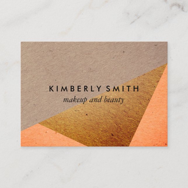 Carte De Visite Blocs de couleurs naturelles (Devant)