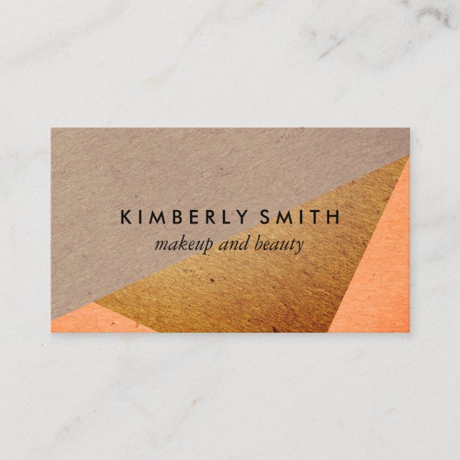 Carte De Visite Blocs de couleurs naturelles (Devant)