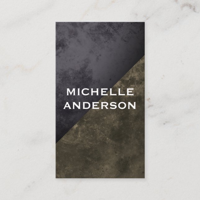 Carte De Visite Blocs de couleurs rustiques modernes (Devant)