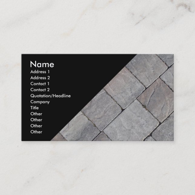 Carte De Visite Blocs de revêtement (Devant)