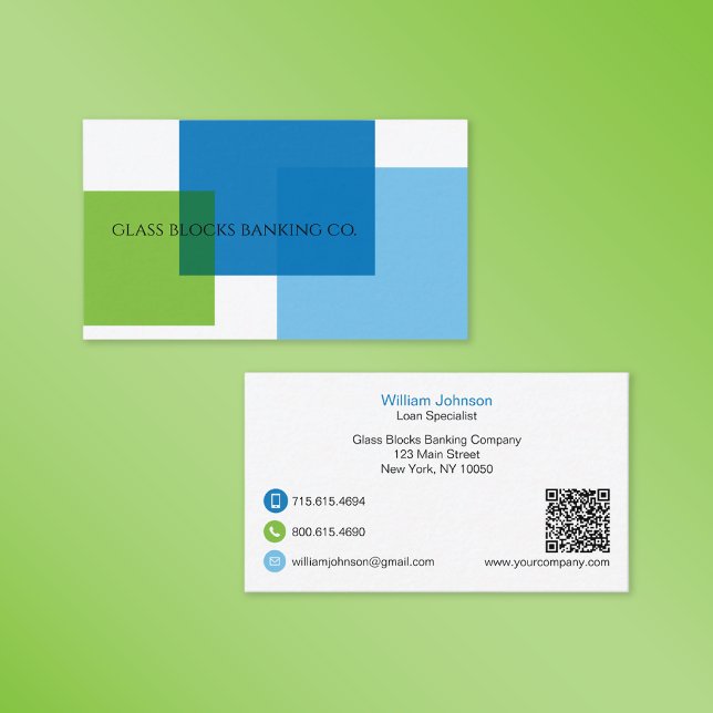 Carte De Visite Blocs de verre Société bancaire (Créateur téléchargé)