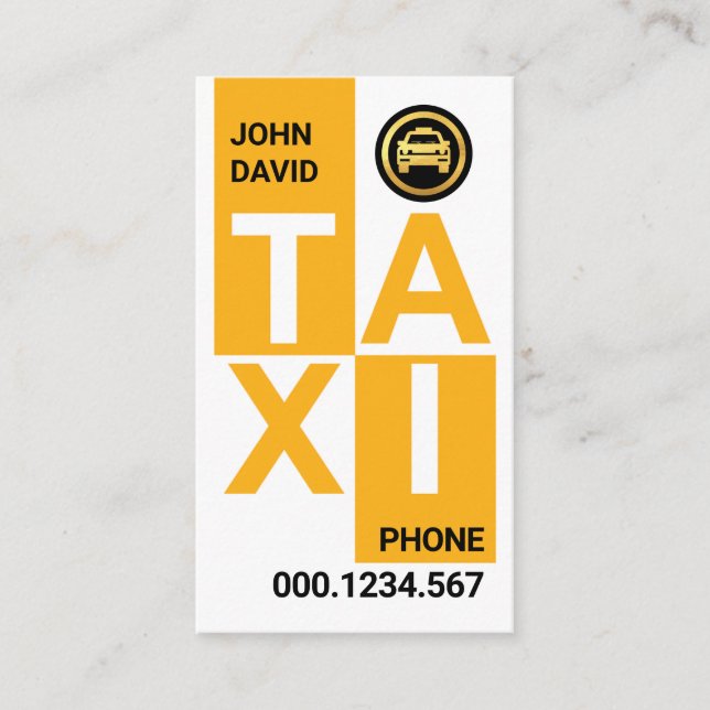Carte De Visite Blocs TAXI créatifs en conduite (Devant)