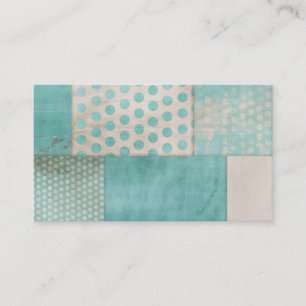Carte De Visite Blocs turquoises d'édredon de motif