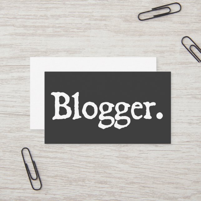 Carte De Visite Blogger (Devant/Arrière en situation)