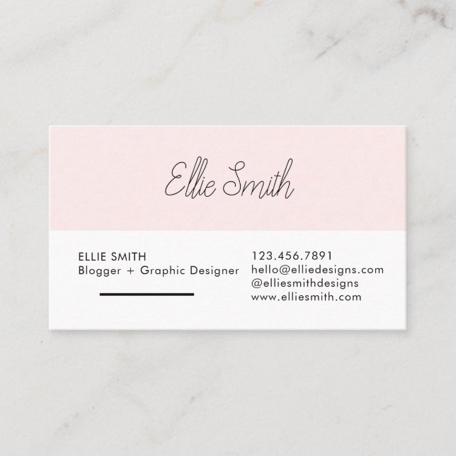 Carte De Visite Blogger et concepteur (Devant)