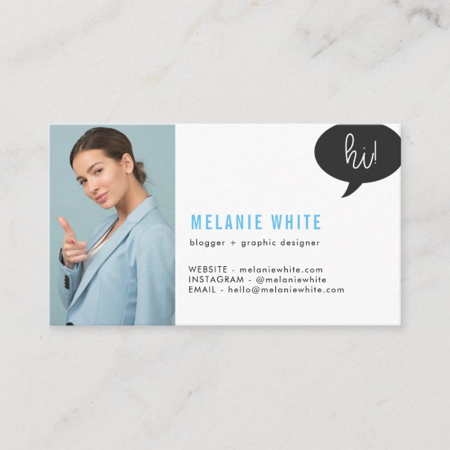 Carte De Visite Blogger et concepteur (Devant)