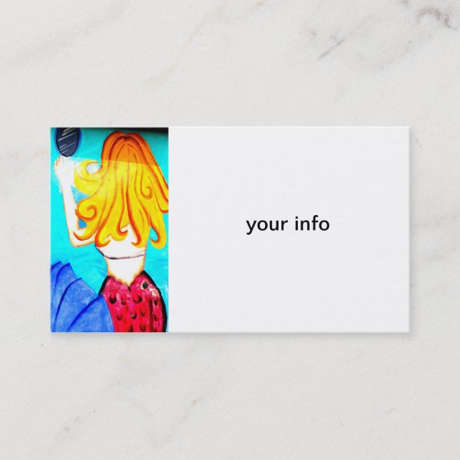 carte de visite blond de sirène (Devant)
