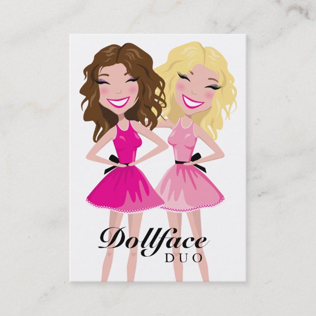 Carte De Visite Blonde de brune de duo de 311 Dollface (Devant)