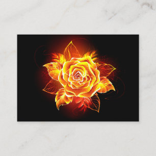 Carte De Visite Blooming Fire Rose