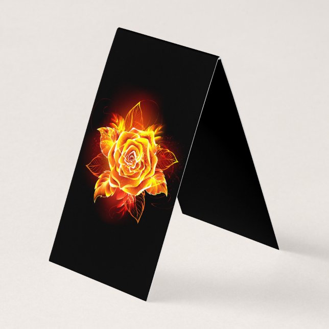 Carte De Visite Blooming Fire Rose (Dos)