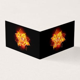 Carte De Visite Blooming Fire Rose