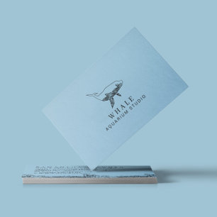 Carte De Visite Blue Aquarium Whale