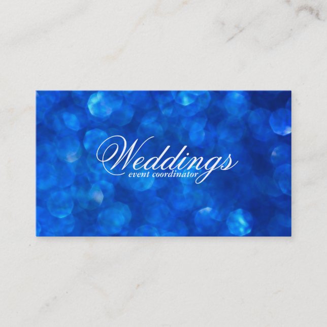 Carte De Visite Blue Bokeh (Devant)