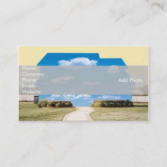 Carte De Visite Blue Clouds Immobilier Open House (Devant)