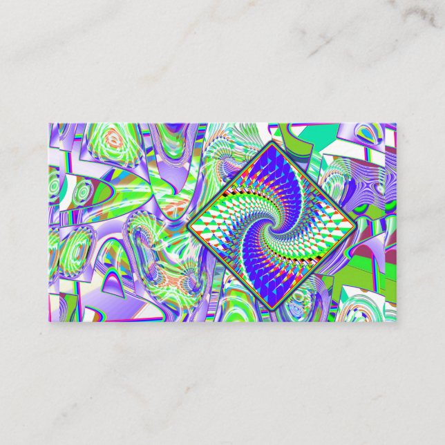 Carte De Visite Blue Diamond l'ordinateur l'art freak dehors (Devant)