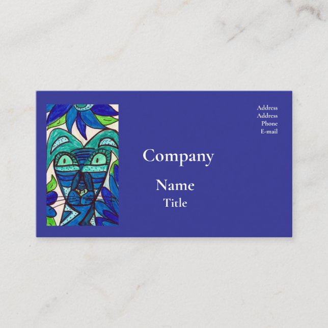 Carte De Visite Blue Dog Business Card (Devant)