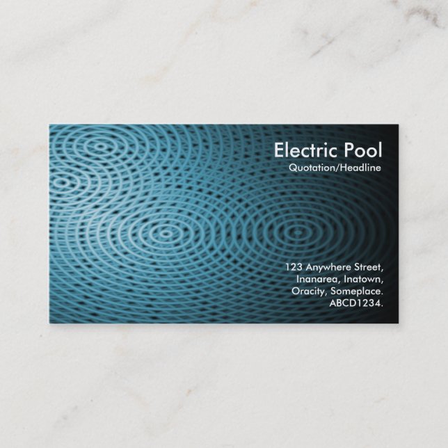 Carte De Visite Blue Electric Pool 07 (Devant)