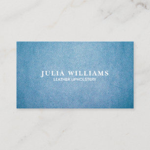 Carte De Visite Blue Faux Leather