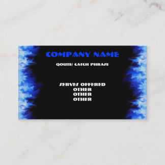 carte de visite blue flame