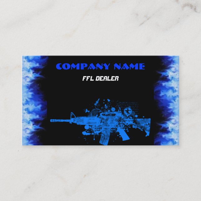 carte de visite blue flame (Devant)
