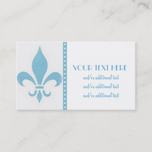 Carte De Visite Blue Fleur De Lis