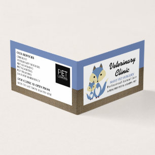 Carte De Visite Blue Fox, Vétérinaire, Vétérinaire Détaillé