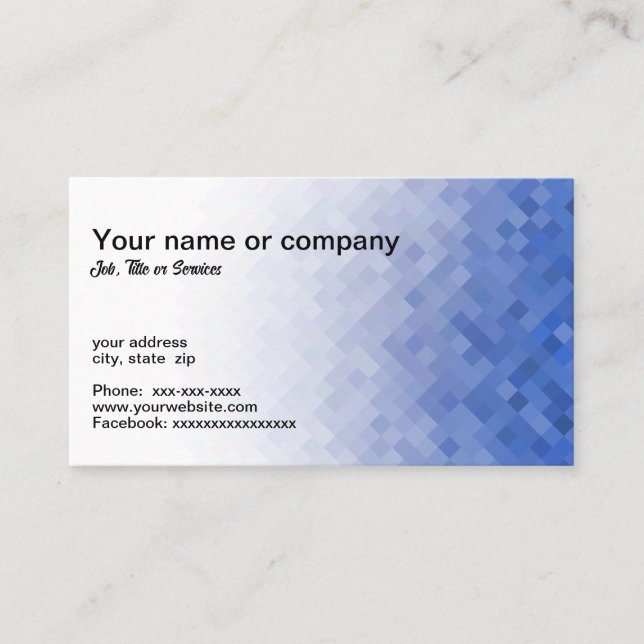 Carte De Visite Blue geometric design (Devant)