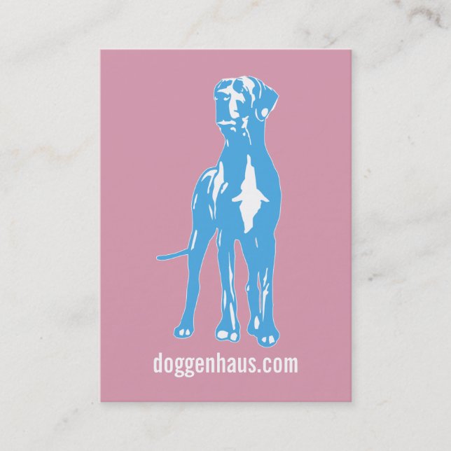 Carte De Visite Blue Great Dane (Devant)