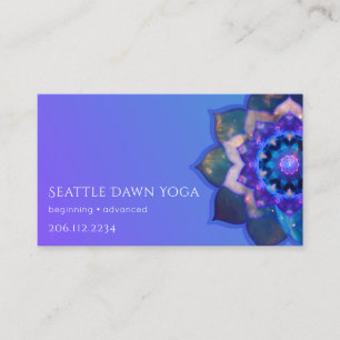 Carte De Visite Blue Lotus Mandala