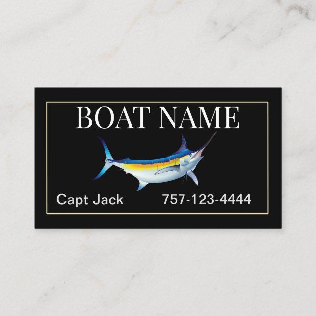 Carte de visite Blue Marlin (Devant)