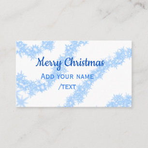 Carte De Visite Blue merry noël scintillant lignes de parties scin
