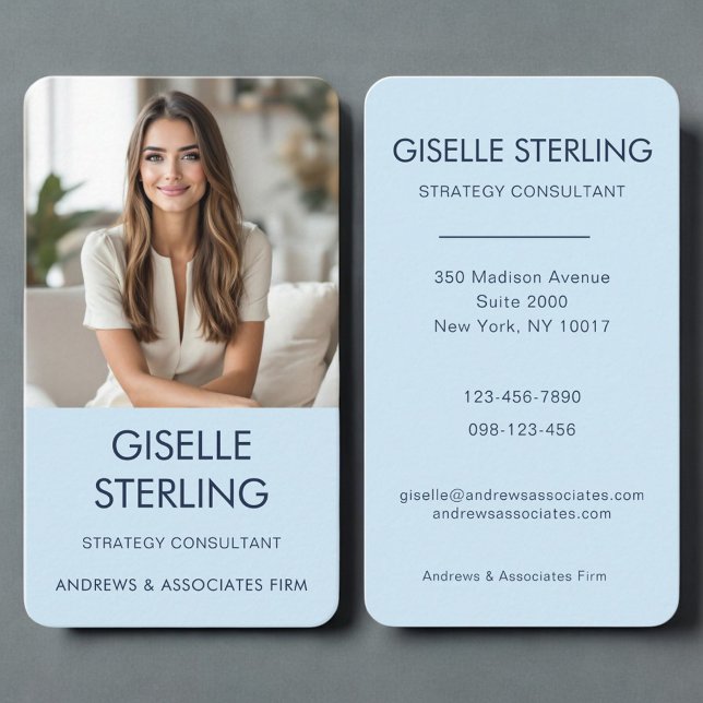 Carte De Visite Blue Photo Professional  (Créateur téléchargé)