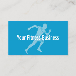 Carte De Visite Blue Runner Fitness/Workout Business Card