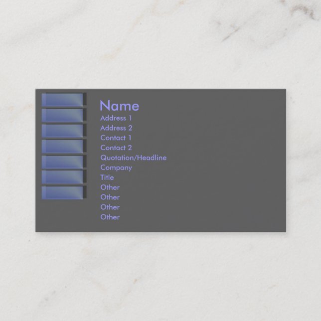 Carte de visite Blue Sapphire (Devant)
