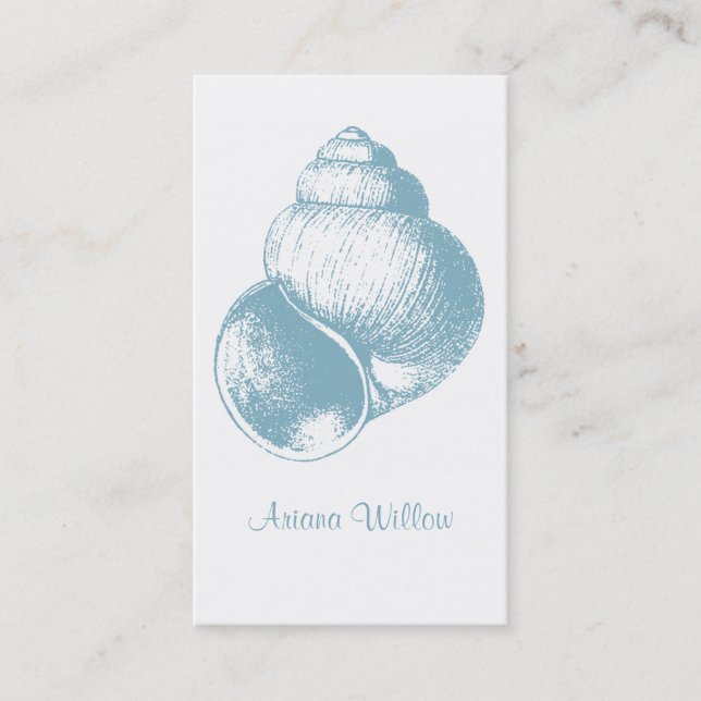 Carte de visite Blue Sea Shell (Devant)