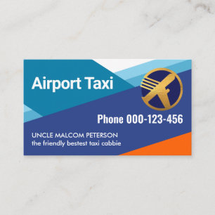 Carte De Visite Blue Sky Runings Airport Taxi
