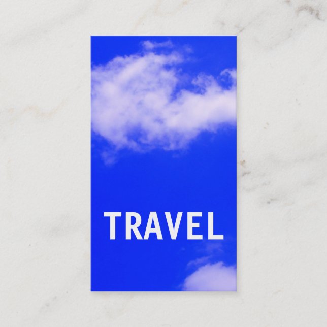 Carte De Visite Blue Sky Travel Minimaliste moderne (Devant)