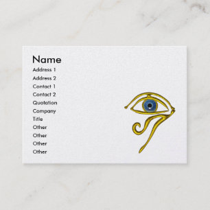 Carte De Visite BLUE TALISMAN, OR HORUS EYE White Pearl