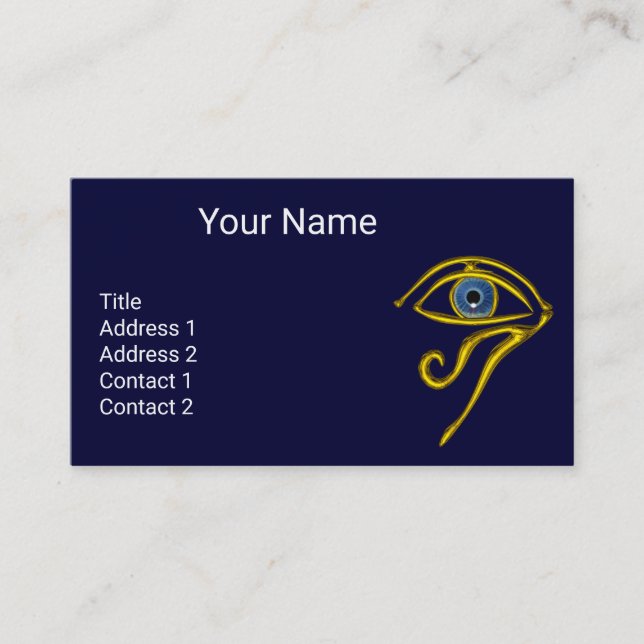 Carte De Visite BLUE TALISMAN, OR HORUS OEIL Divinité égyptienne (Devant)