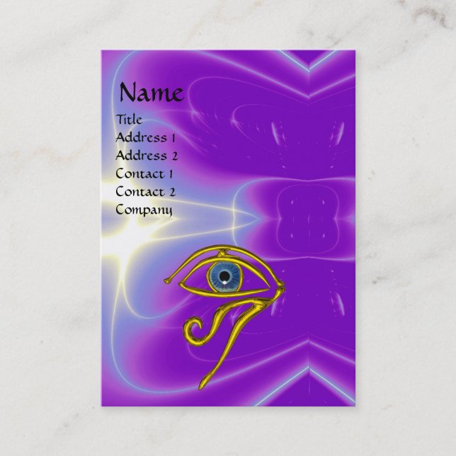 Carte De Visite BLUE TALISMAN, violet violet blanc rose (Devant)