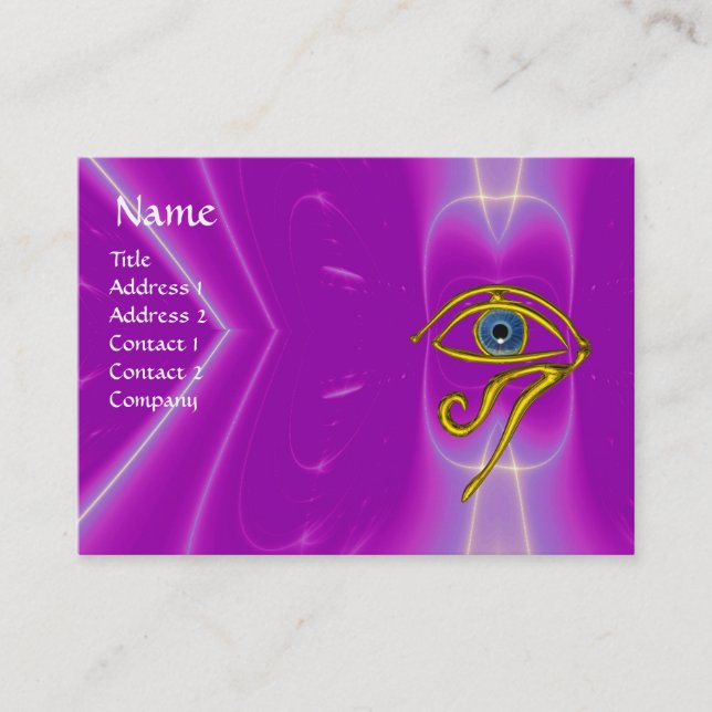 Carte De Visite BLUE TALISMAN, violet violet blanc rose (Devant)