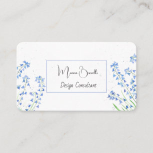 Carte De Visite Bluebells Blue Floral Fleurs sauvages