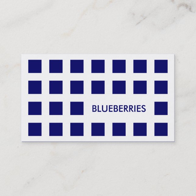 Carte De Visite BLUEBERRIES (carrés mod) (Devant)