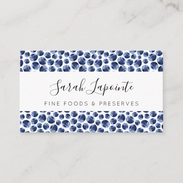 Carte De Visite Blueberries Imprimer Motif de fruits (Devant)