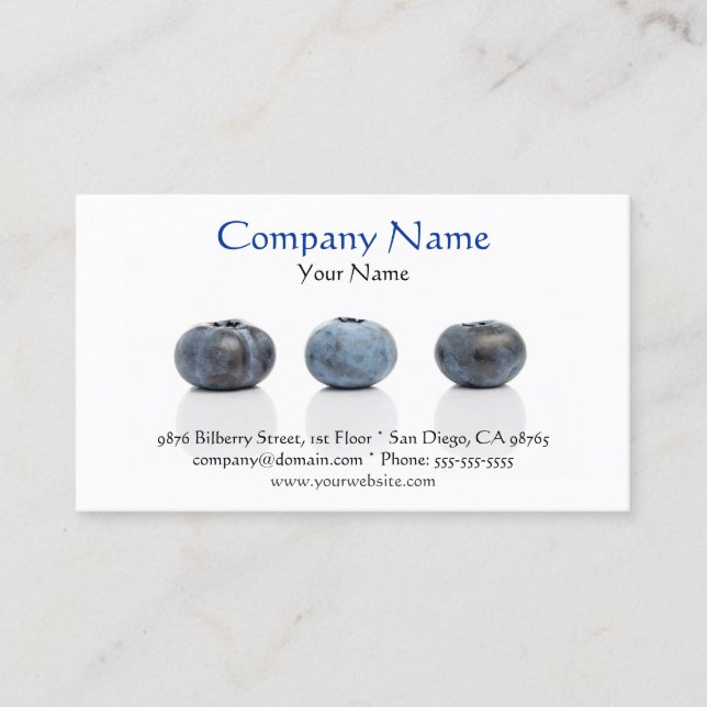 Carte de visite Blueberry (Devant)
