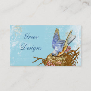 Carte De Visite Bluebird dans le nid